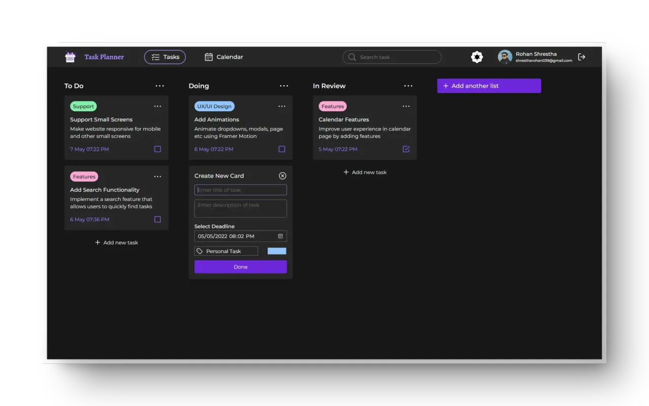 Task Planner Project